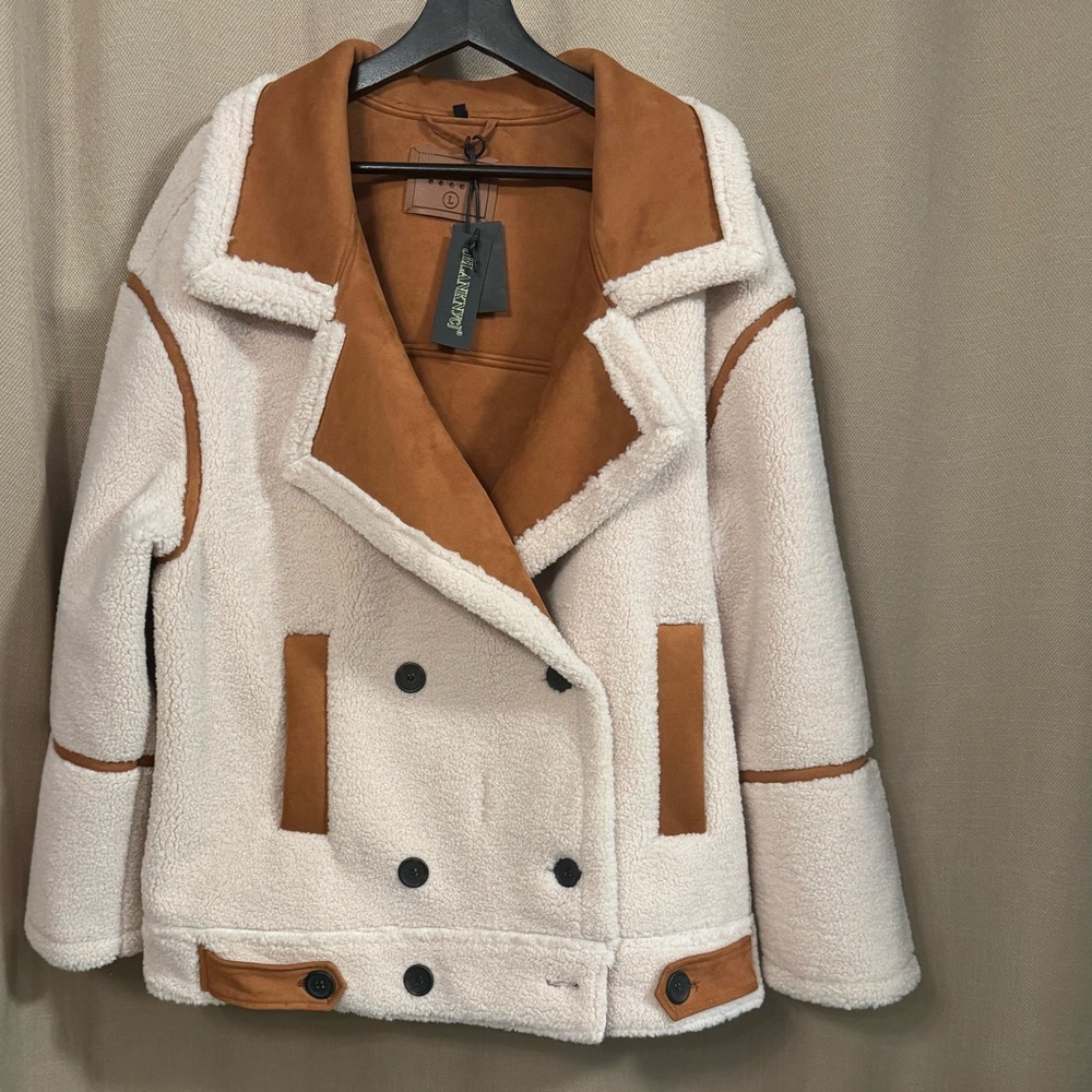 BLANKNYC Women's Pick Me Sherpa Bonded Jacket L